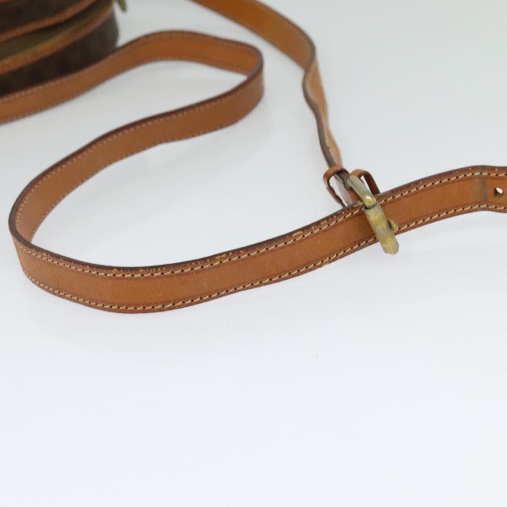 CELINE Macadam Canvas Shoulder Bag Pvc Leather Brown Gold - Picture 7 of 12
